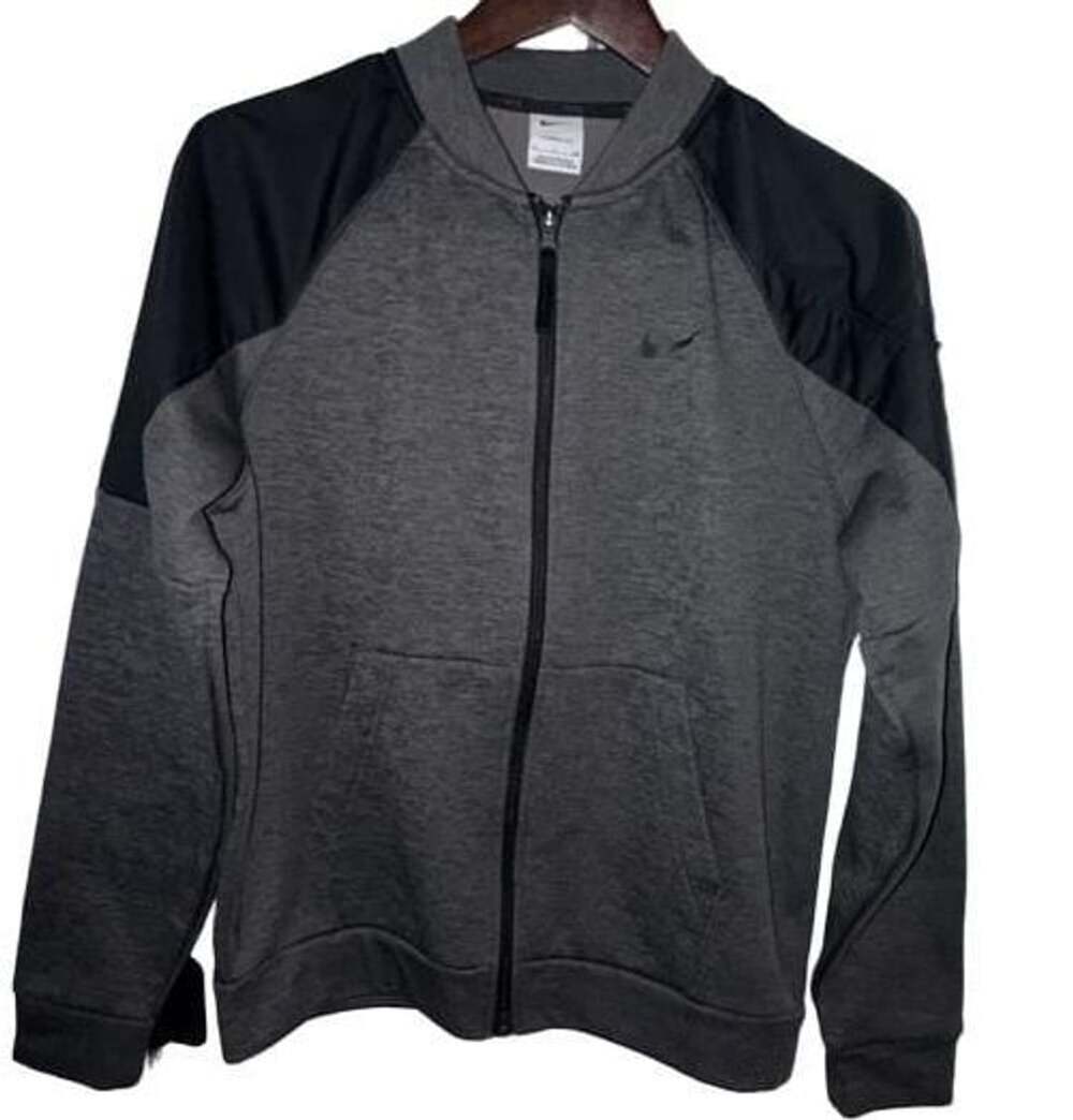Nike Therma-FIT Men’s S Training Bomber Jacket Charcoal Black DQ4852-071 Size S - Picture 1 of 16